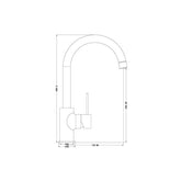 Mecca Gooseneck Sink Kitchen Mixer - Chrome, Matte Black, Brushed Nickel, Gun Metal Grey, Brushed Gold, Brushed Bronze and Matte White